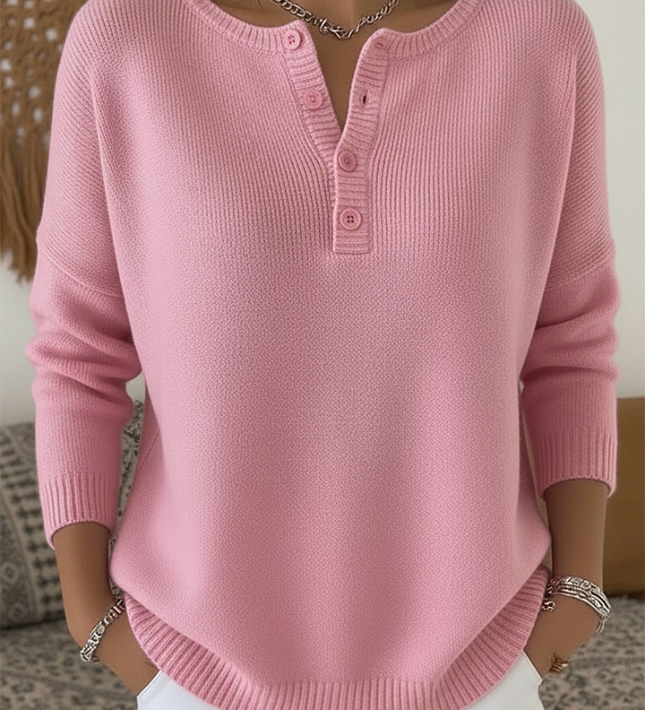 Blanche | Casual Button-Up Jumper