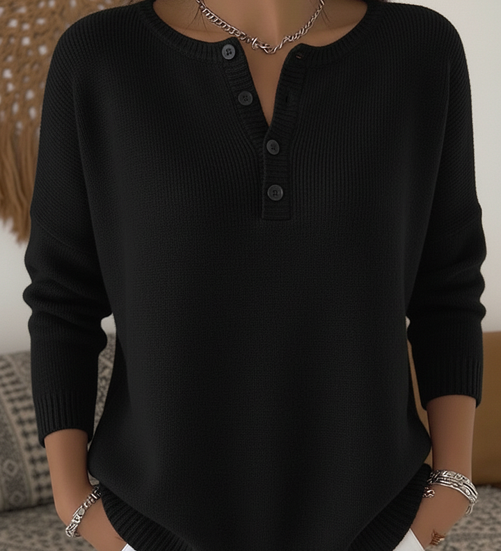 Blanche | Casual Button-Up Jumper