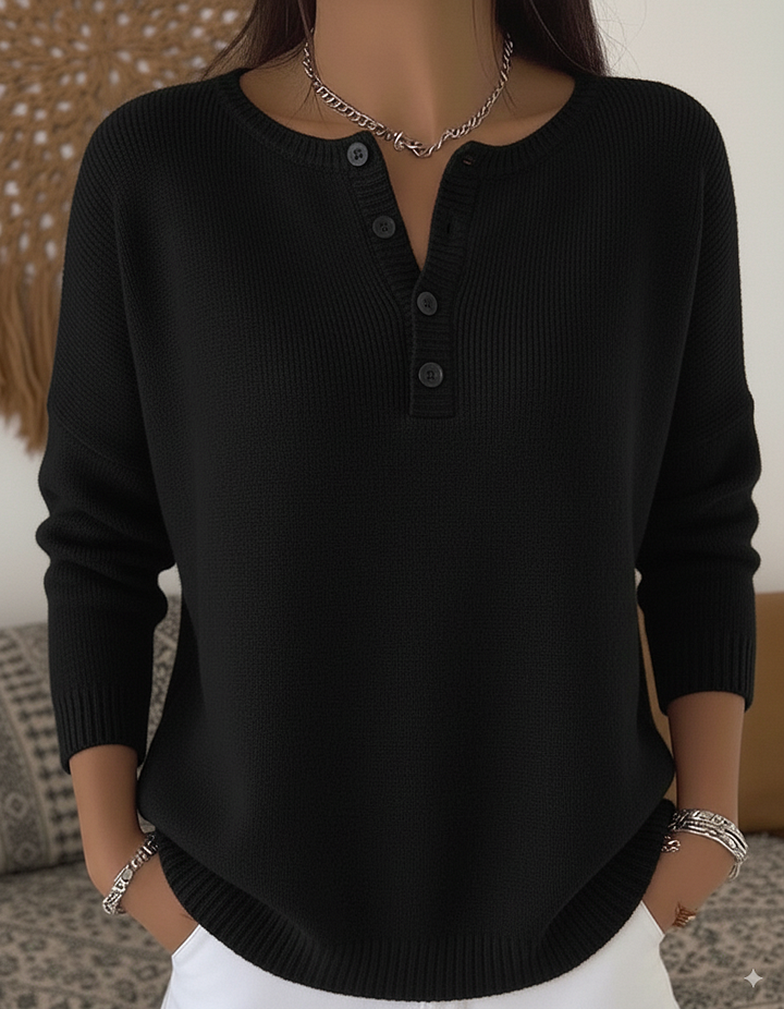 Blanche | Casual Button-Up Jumper