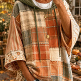 Women's Autumn Patchwork Hoodie