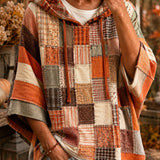 Women's Artistic Patchwork Hoodie