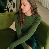 Priya | Women's Round Neck Ribbed Knit Sweater